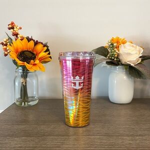Royal Caribbean Soda Mug Cruise Travel Mug with Lid Ombré Red Orange Yellow ⚓️